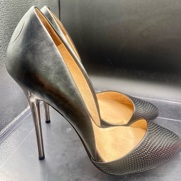 L.A.M.B. Black High Heel Pumps with Textured Toe - Size 8 - Good Pre-Owned - Picture 13 of 16